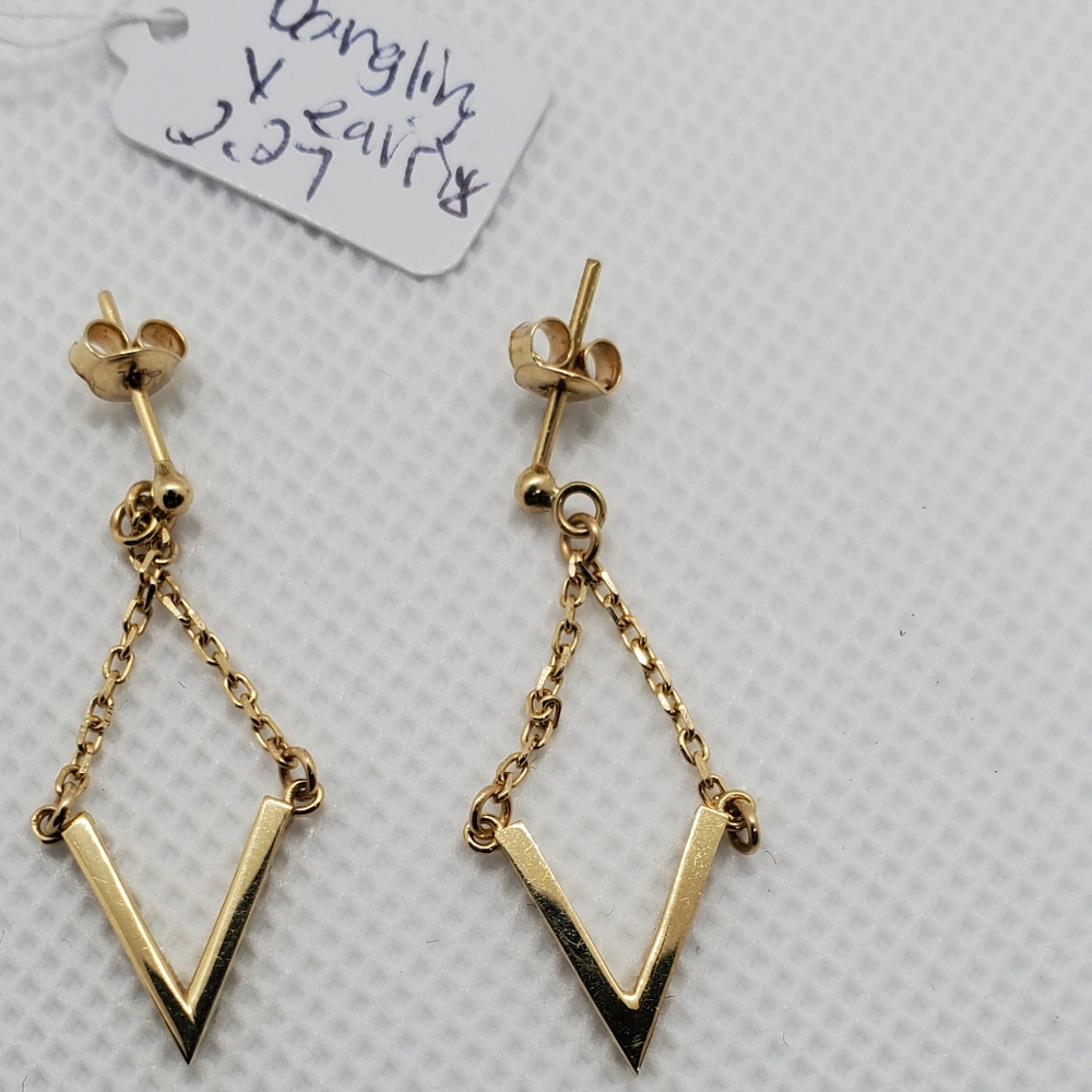 18k gold Dangling stud earrings